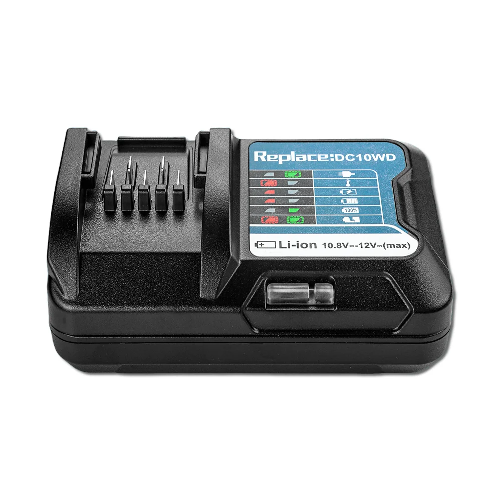

Victpower DC10WD Battery Charger Replace For MAKIT10.8V 12V 3A BL1016 BL1021B BL1041B FD05 DT03 RJ03Z SH02Z PH04Z DC10SB Charger