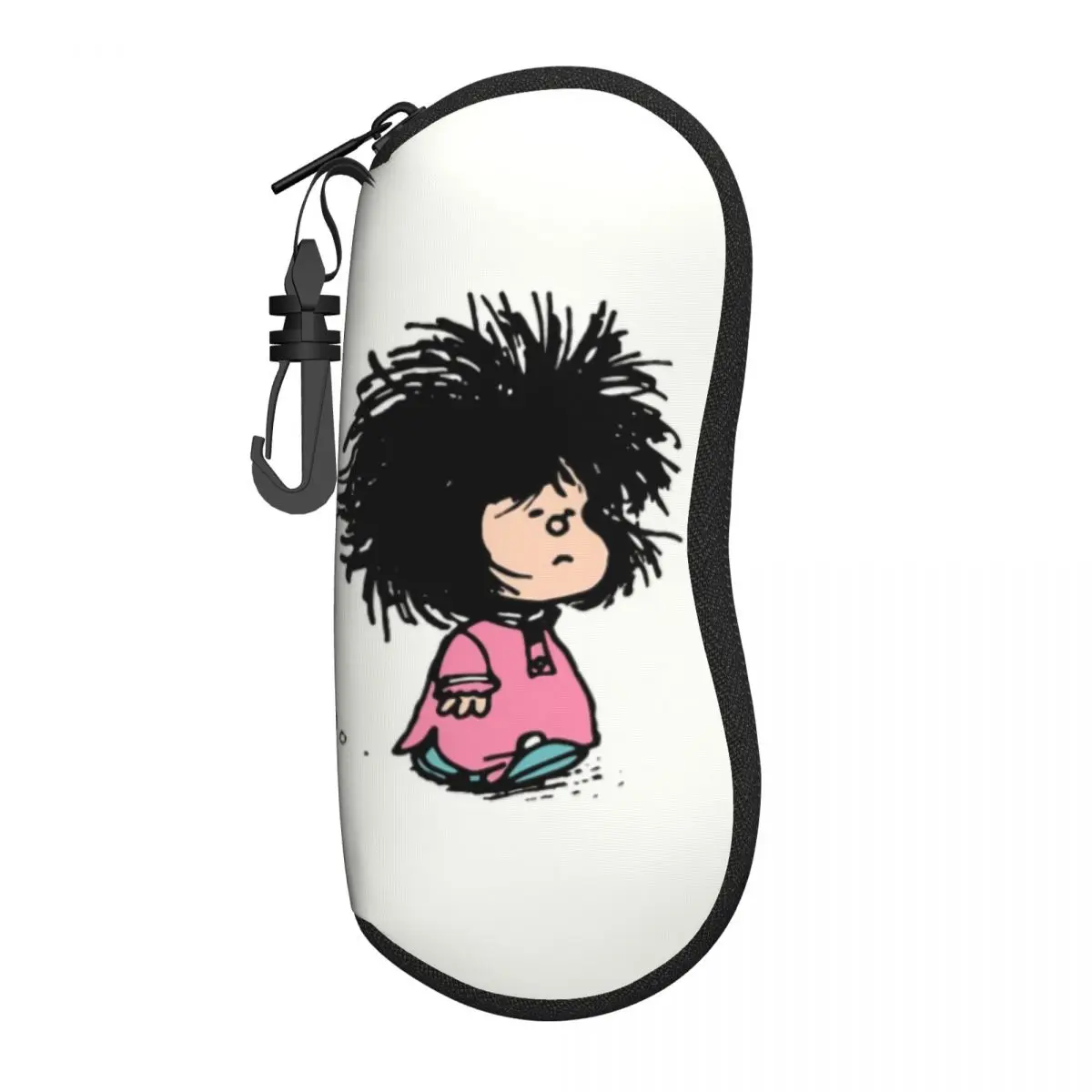 

Custom Humor Manga Mafaldas Shell Eyeglasses Protector Cases Cute Sunglass Case Quino Argentina Cartoon Glasses Pouch