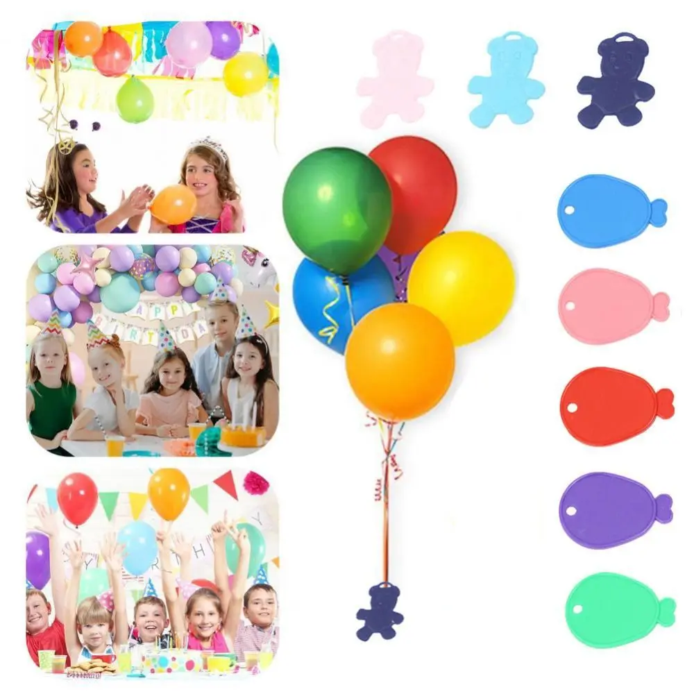 

10pcs Cute Plastic Balloon Weights Bright Color Colorful Balloon Hanging Reusable Anti-floating Gravity Blocks Balloon