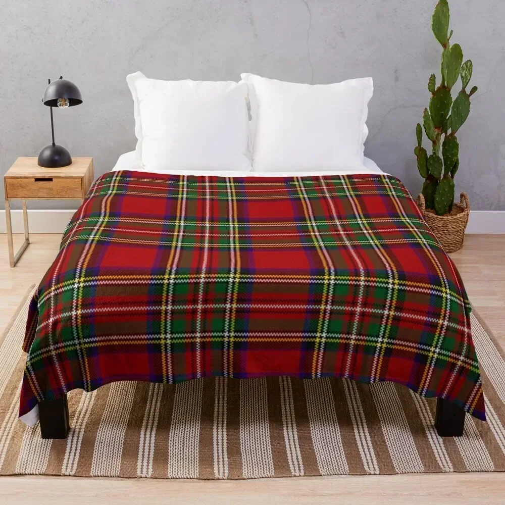 

Red Tartan, Stewart Clan Throw Blanket Baby Weighted decorative Luxury Designer Blankets