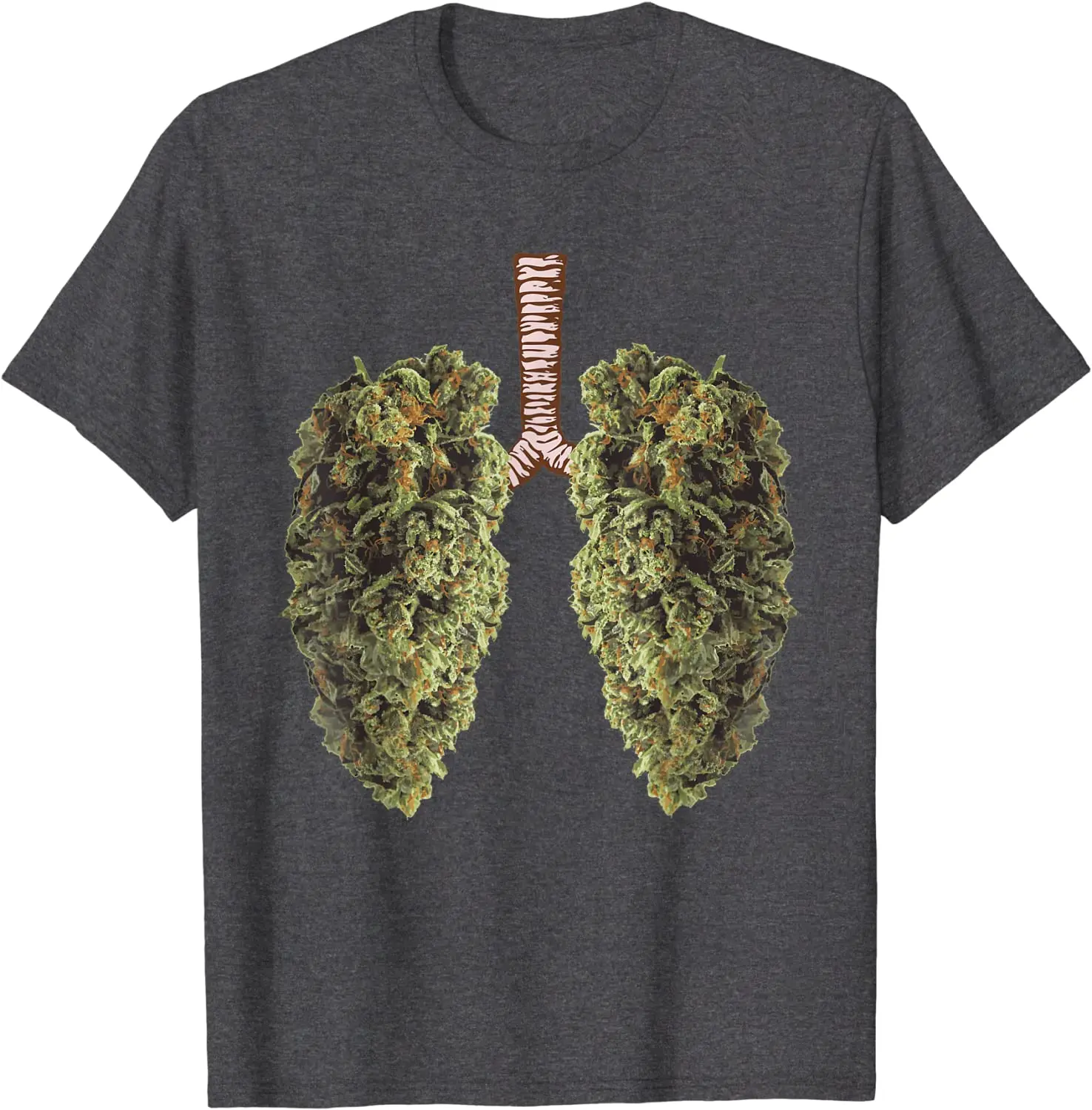 Camiseta divertida de Weed Lung Bud, camiseta de THC Lung, camisetas de algodón estampadas para estudiantes, gran oferta