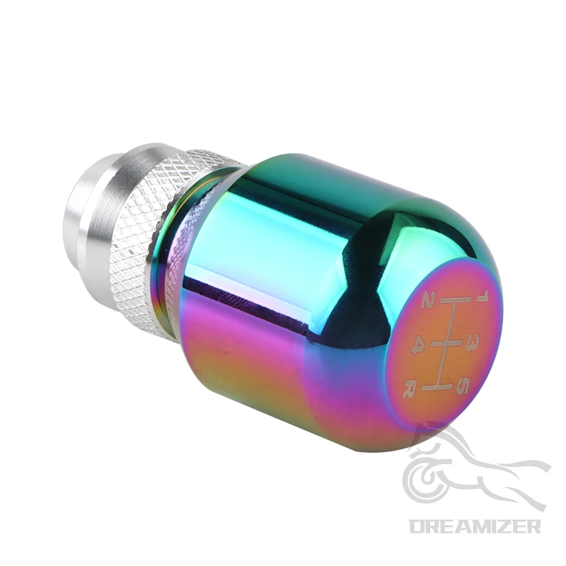 범용 자동차 기어 변속 노브 기어 스틱 수동 변속 레버, 개폐식 길이 조절 가능, 기어 헤드, 알루미늄 합금 기어 헤드