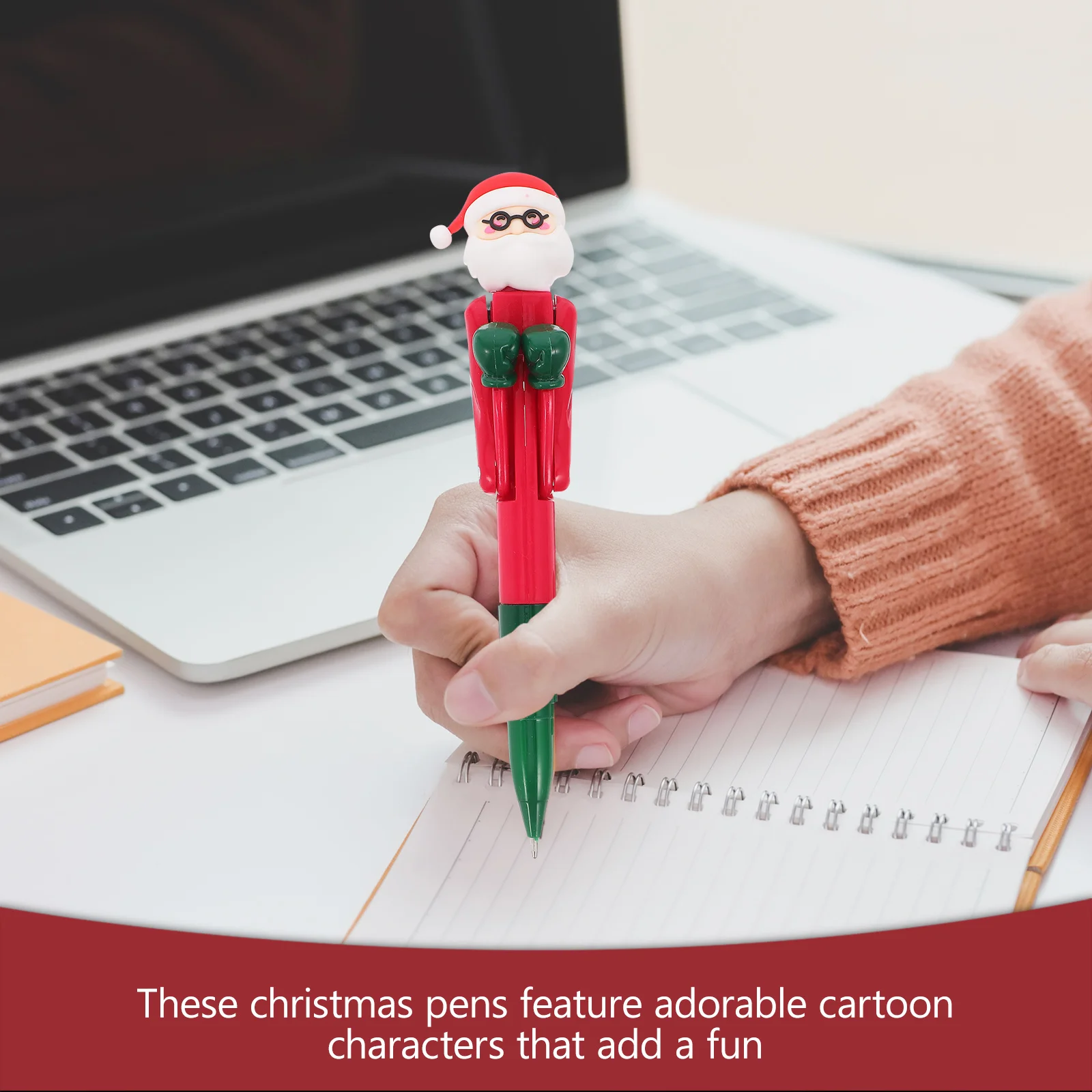 قلم اللكم الممتع، شخصيات لطيفة، تجربة كتابة سلسة، مثالية لمستلزمات تخزين العطلات للبالغين #2