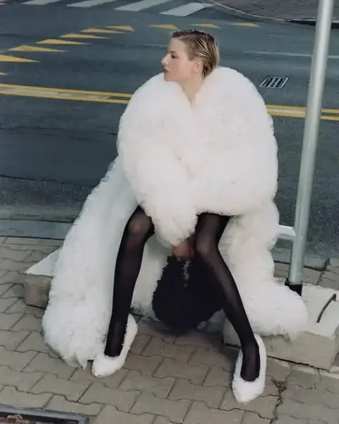 Veste longue en Tulle pour femmes, avec bord de feuille de lotus moelleuse, à volants, pour séance photo, manteaux, vêtements d'extérieur pour femmes, couleur personnalisée