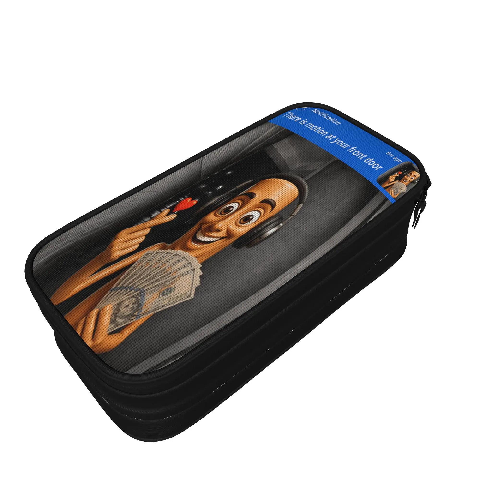 There is Motion At Your Front Door Tung Sahur Funny Meme Pencil Case School Pencil Cases Canvas Boys University Pencil Pouch