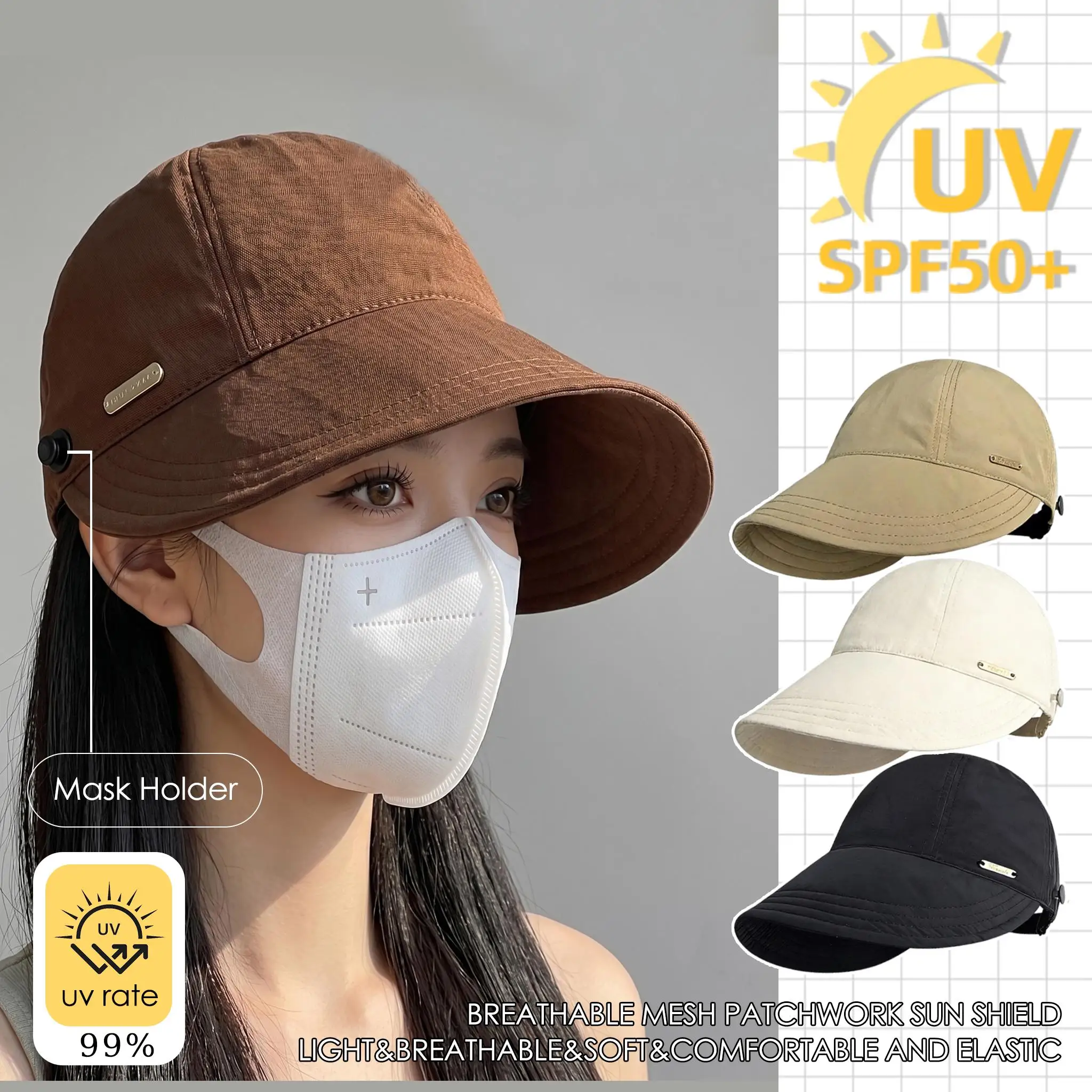 Sun Hat for Women Summer Fisherman Hat Women Quick-Drying Mesh UV Protection Bucket Hat Mountain Climbing Outdoor Cap Unisex