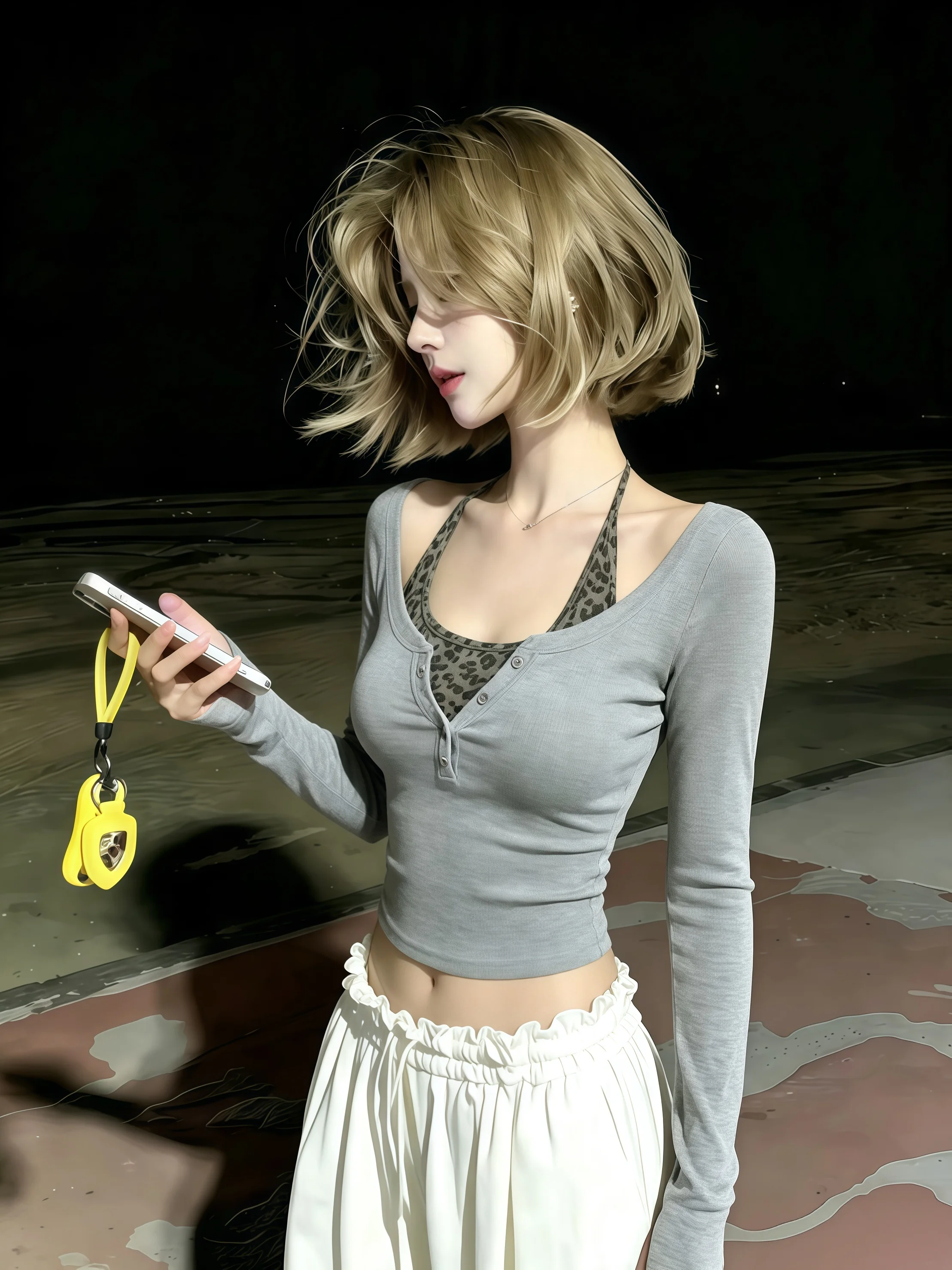Sexy Korean Style One Shoulder Long Sleeve T-Shirt Women's Early Autumn Slimming Top Two Piece Set  Shape Pear Shape