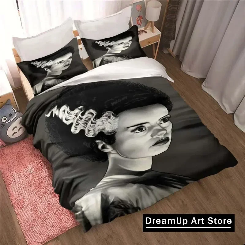 B-Bride of Frankenstein Bedding Set Boys Girls Twin Queen King Size Duvet Cover Pillowcase Bed boys Adult Bedroom