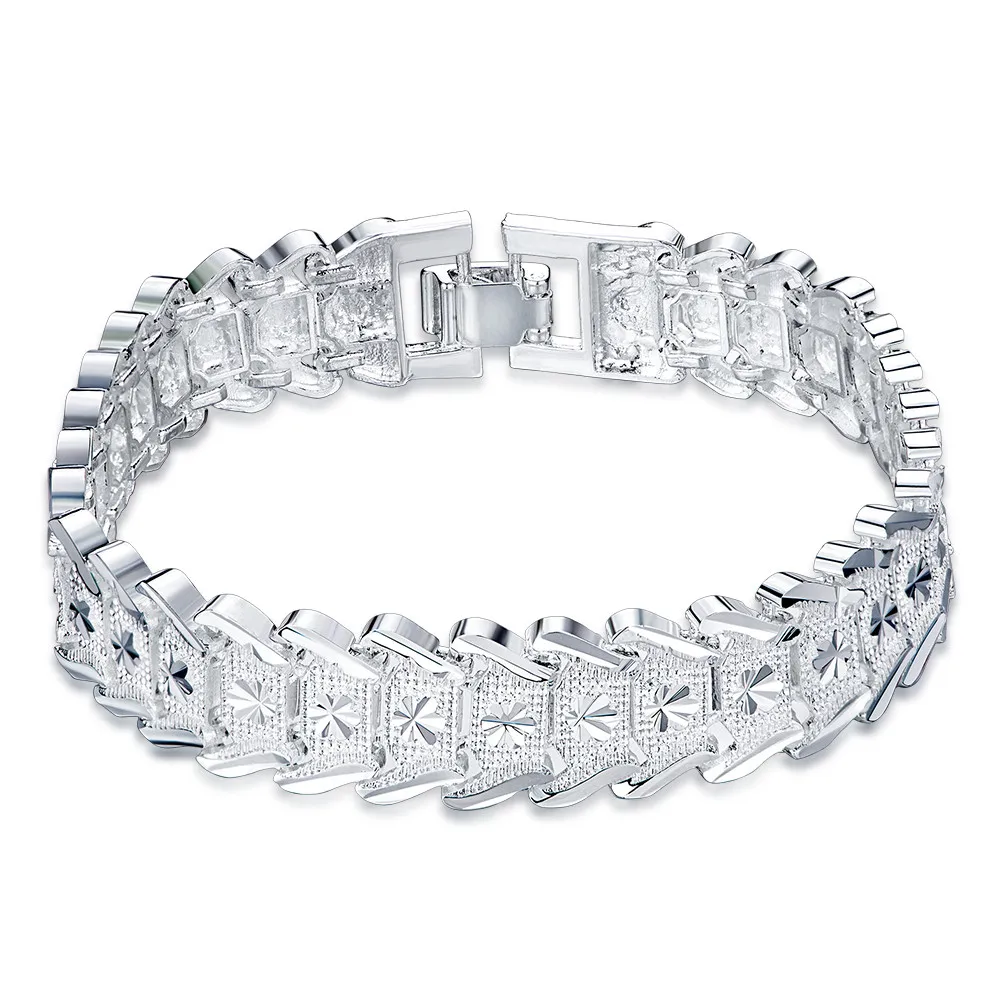 925 Sterling Silver Gift Charm 8 Inches Fine Bracelet For Women Fashion Wedding Party Jewelry Wholesale 2