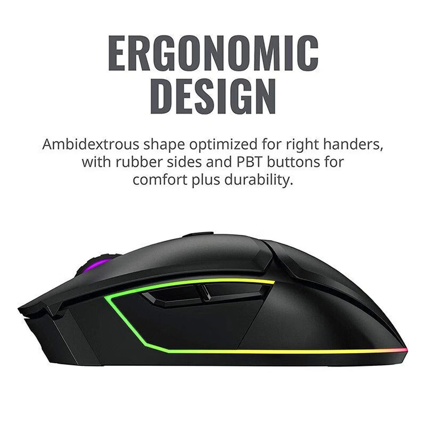 Cooler Master MM831 Tri-mode Wireless Gaming Mouse Wired 2.4G Bluetooth PAW3335 RGB Lighting 32000DPI Ergonomic PBT Mouse