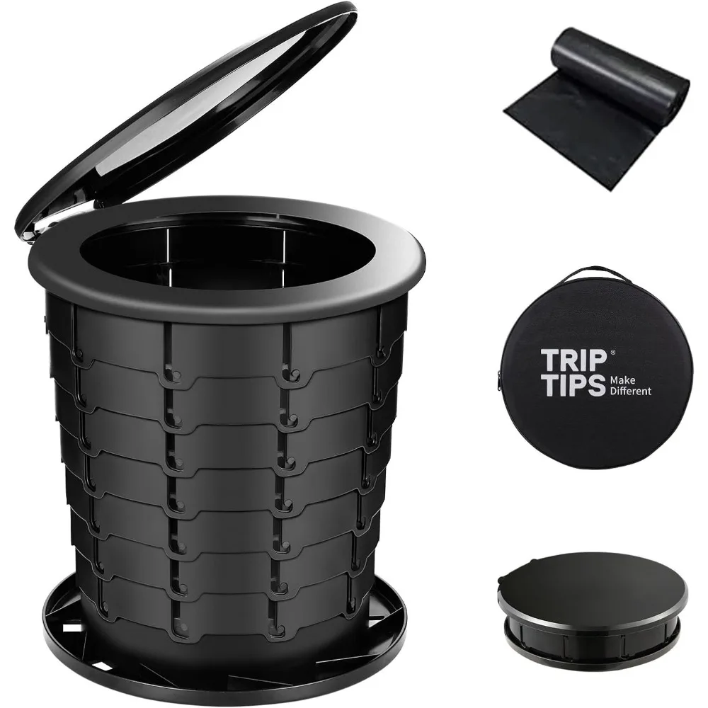 

Обновленный выдвижной портативный туалет, дорожный туалет, регулируемая высота, походный туалет, портативный горшок для взрослых и детей, складной