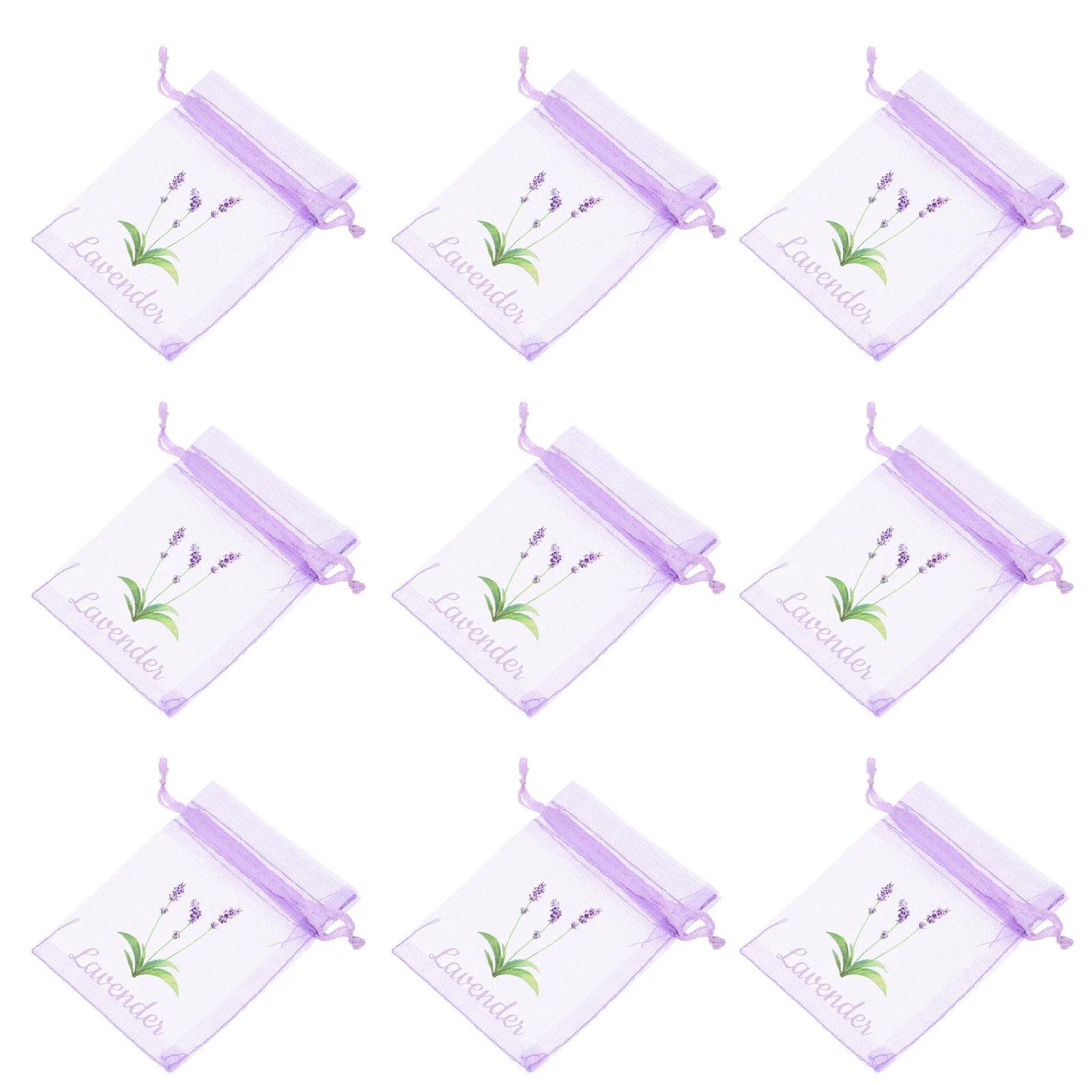 20 Pcs Lavender Bag Small Flower Drawstring Spice Sachets Bags Packing Dried Container Empty Gauze Fragrance Pouch