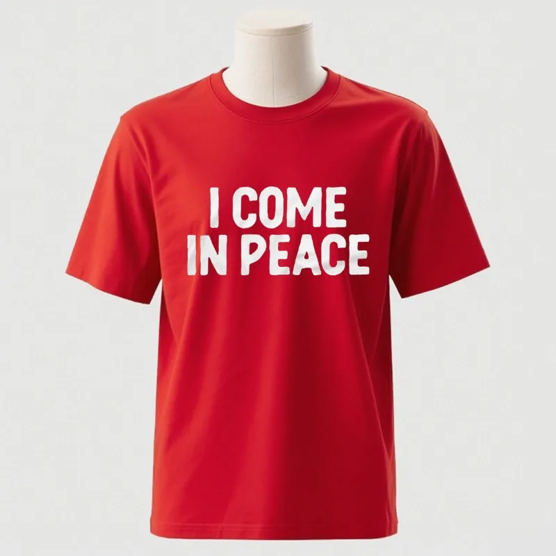 زوجين تأتي في السلام أنا السلام مضحك تي شيرت مزدوج معنى الفكاهة غير مناسبة تي شيرتات قطن موضة عادية #3