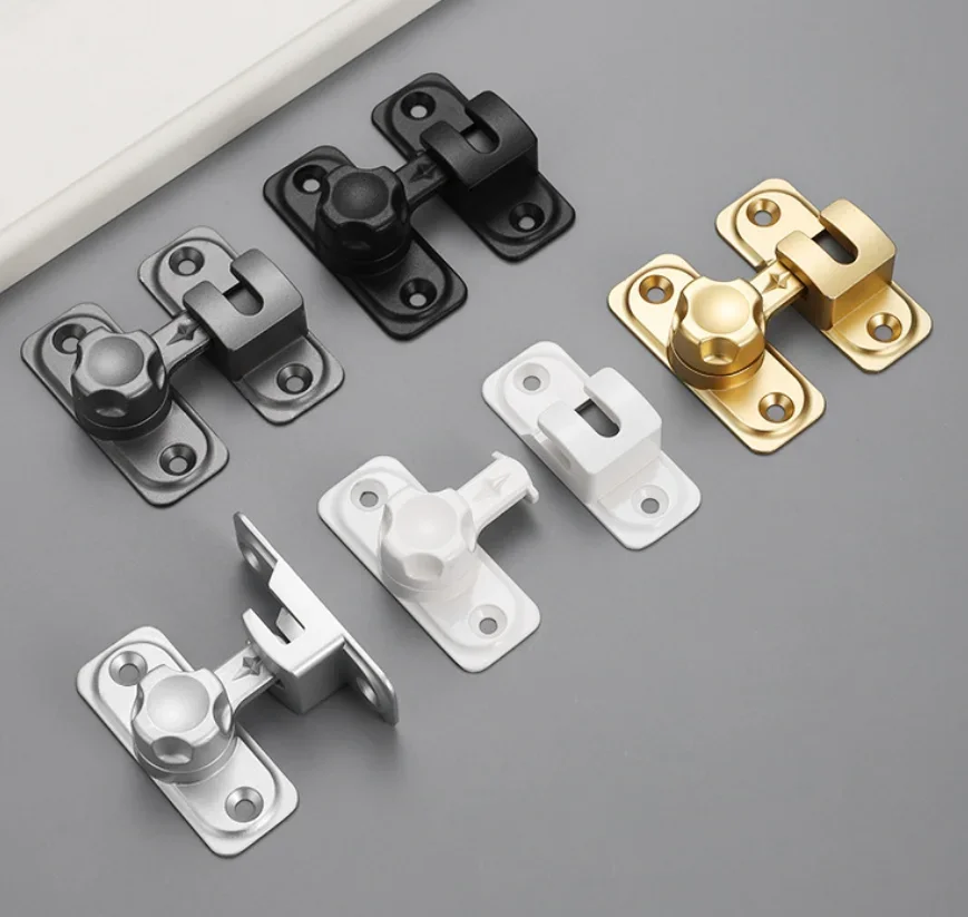 

Замок с пряжкой для раздвижной двери на 90 градусов из цинкового сплава для окон и ванной комнаты — прочная защитная оконная защелка