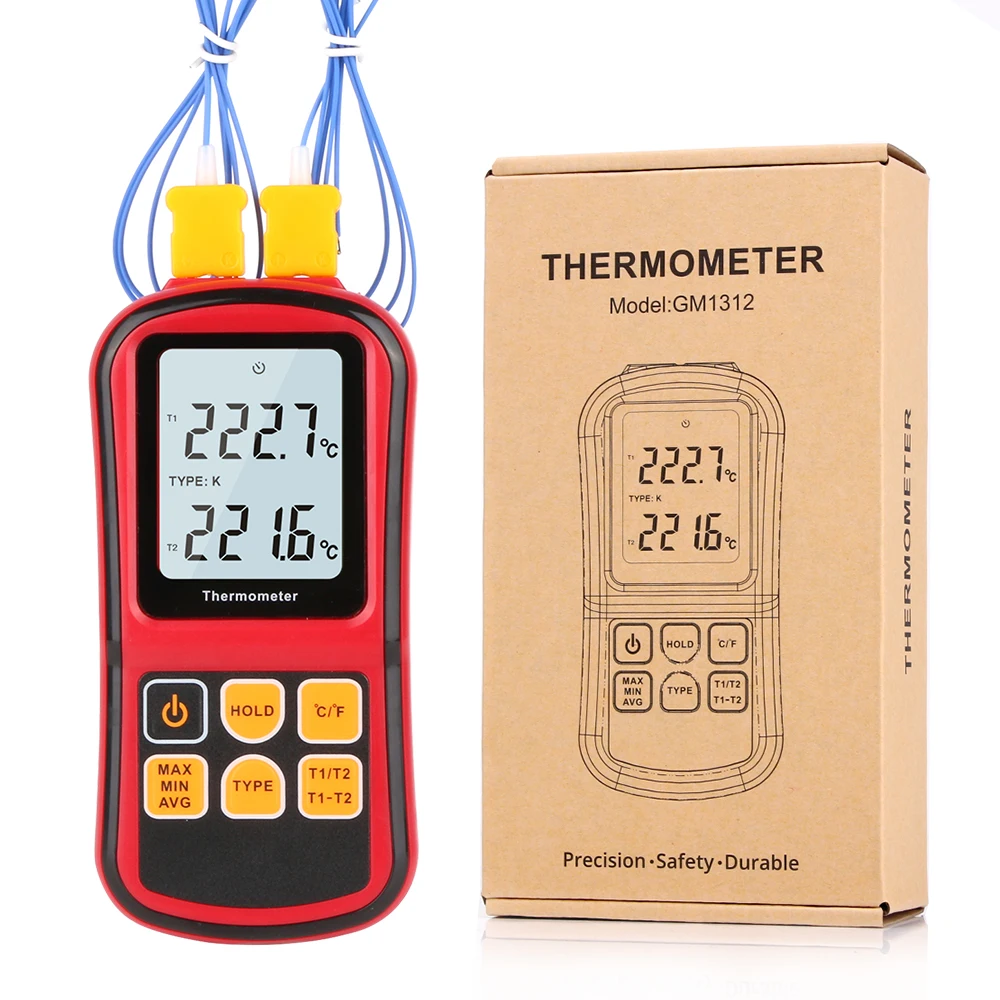 Professional Thermometer Digital Measure Tool Thermometer Temperature Meter Tester with LCD Back light GM1312