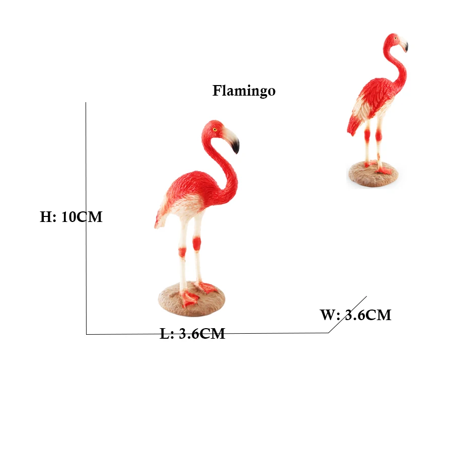 Zwierzęta leśne Flamingo indyk Seahawk Tucan Kiwi figurki ptaków figurki zwierząt z dżungli figurka zabawka plastikowe zabawki prezenty dla dzieci