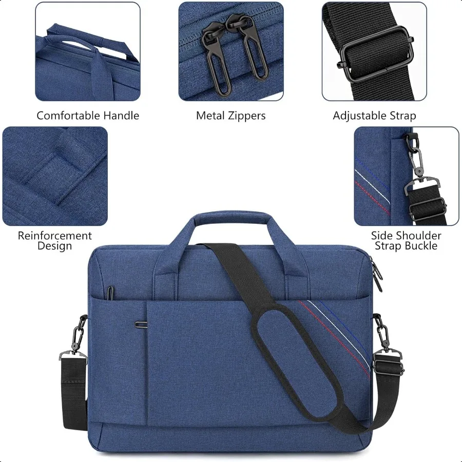 Borsa per laptop da 15 15,6 16 pollici Valigetta per computer Borsa a tracolla per uomo Custodia da trasporto compatibile con Dell HP Thinkpad Chrome