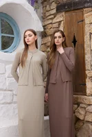 AS SS26  summer woman clothes cardigan + maxi dress set nature fiber ribbing fabric super comfortable clothing - Image 4