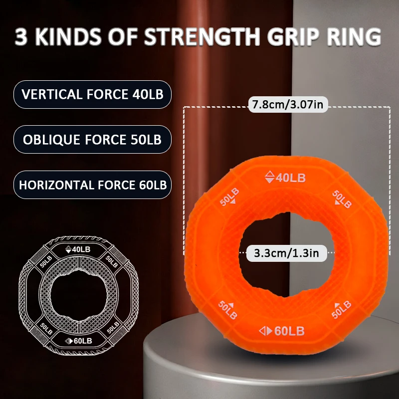 Silikon-Handtrainer Fingertrainer-Ring Handkrafttrainer-Ring Stressabbau Fitness-Studio Heimtraining Übungs-Fitnessgerät