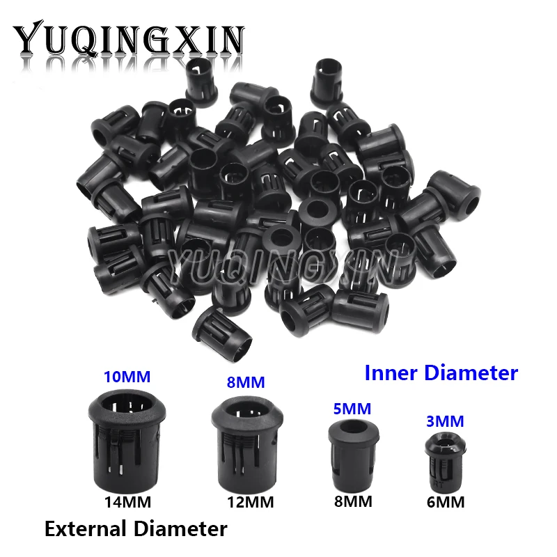 10Pcs Black Plastic…