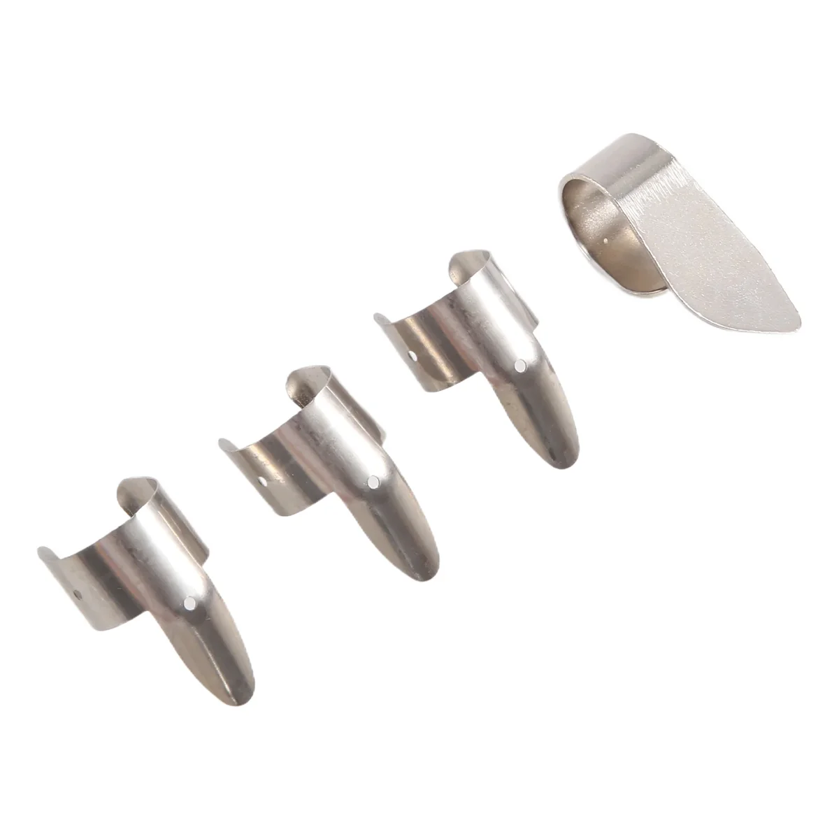 실용적인 3개의 금속 손가락 추천 + 1개의 엄지손가락 선택 세트 기타 Dobro Banjo 등을 위한 기타 Fingerpicks