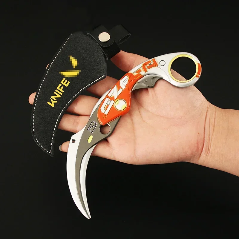 Nieuwe 17 cm Valorant Wapen Velocity Skin Karambit Samurai Zwaard Game Elite Perifere Metalen Katana Wapen Model Ambachten Geschenken Speelgoed