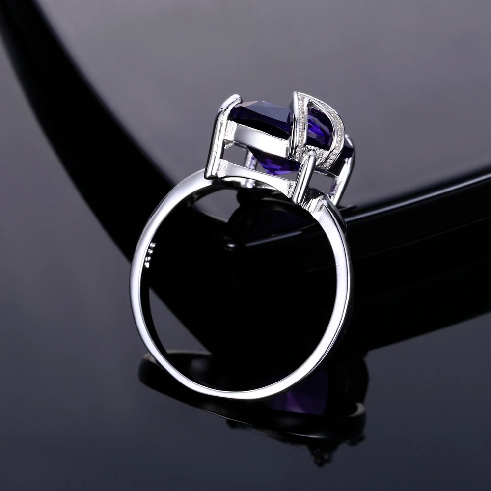 Nasiya Charm Large Stones Created Purple Amethyst Rings 100% Genuine Silver Women Fashion Jewelry Gift Promotion image 4