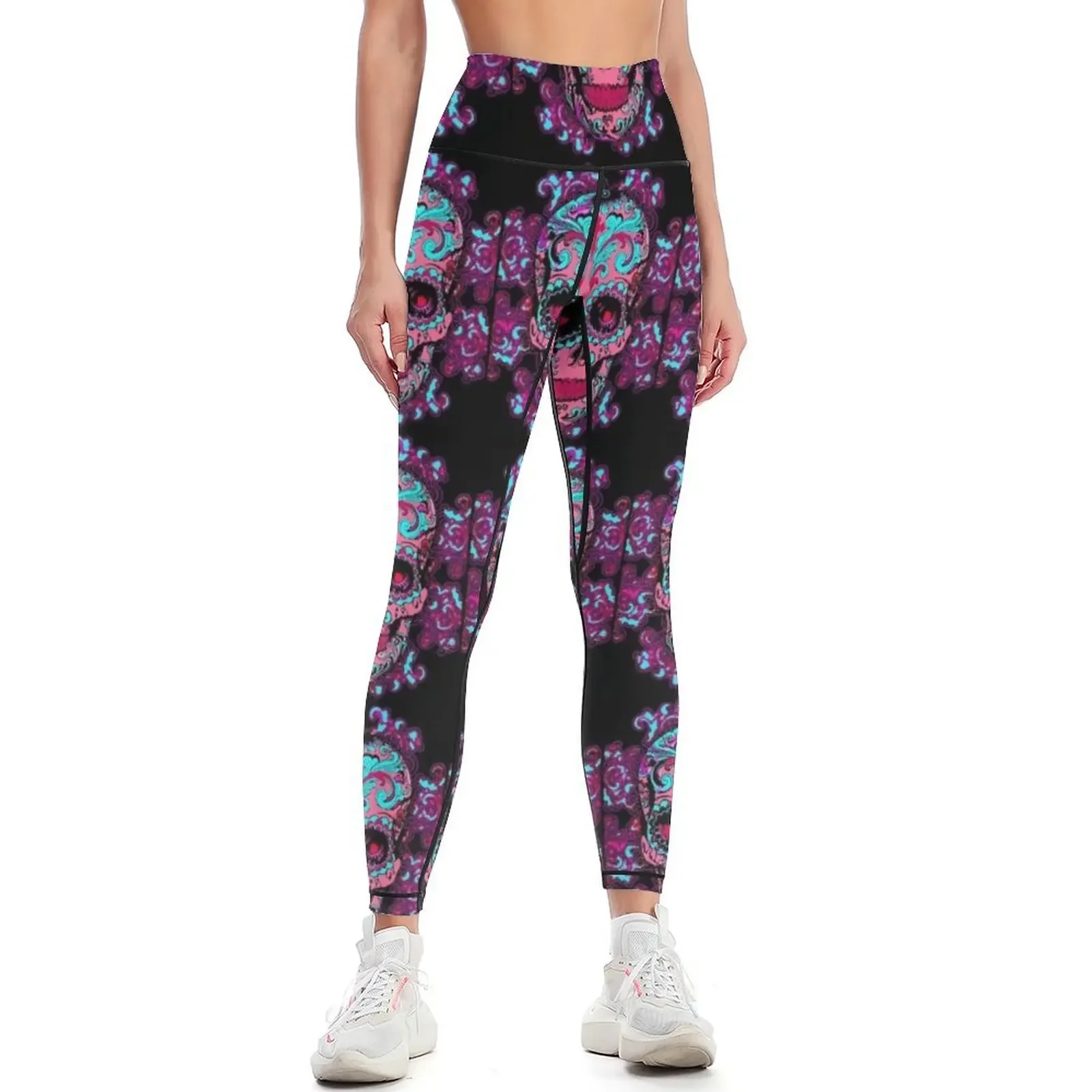 

Girly sugar skull perfection Leggings Clothing fitness Jogger pants workout clothes for gym wear Womens Leggings