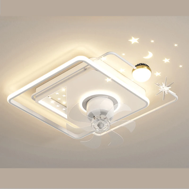 Modern ceiling lamps bedroom folding Ceiling fan ceiling fan with led light and control ceiling lamp for living room lighting