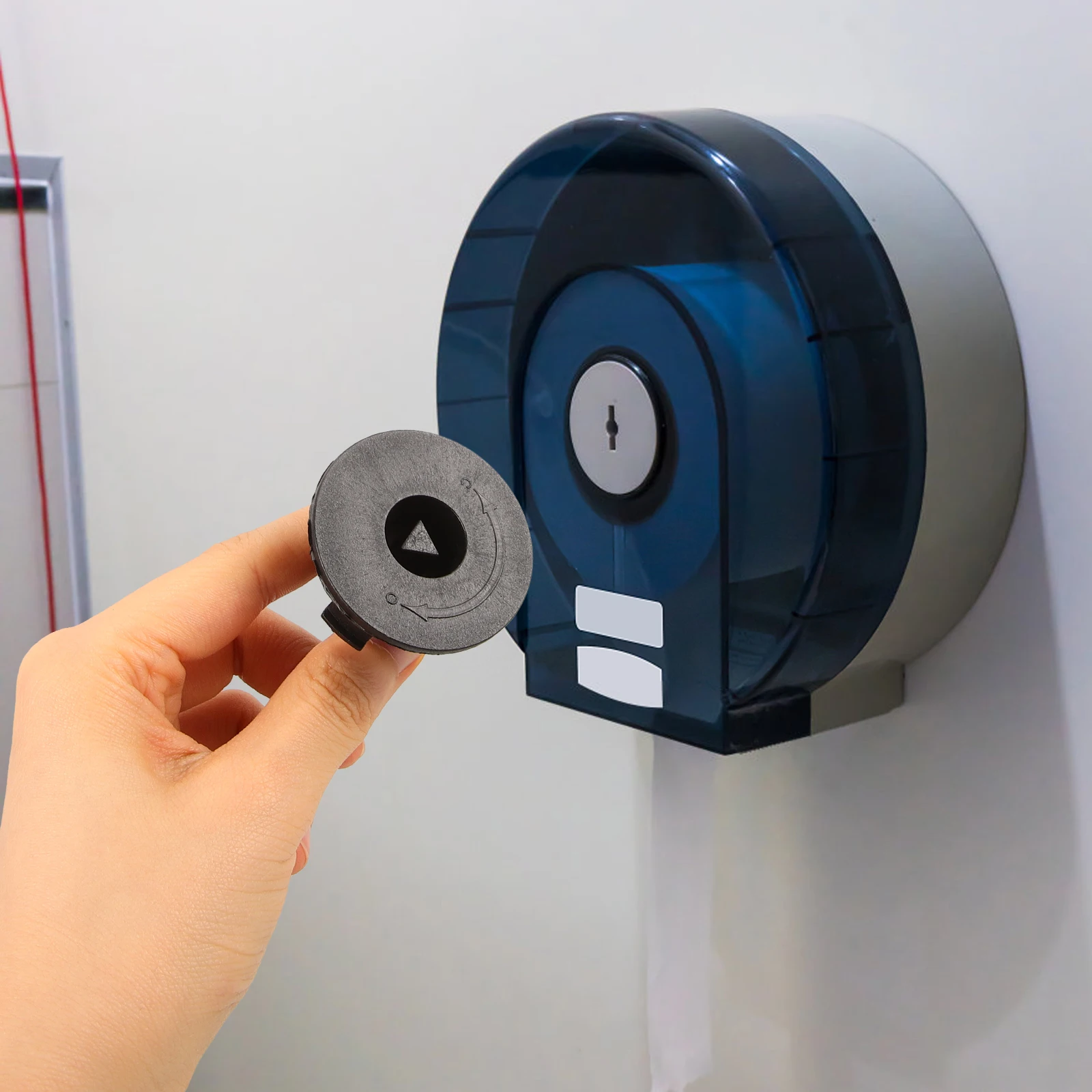 

2Pcs Commercial Paper Towel Dispenser Locks Toilet Paper Box Accessories Replacement Plastic Key Core Large Roll Locks