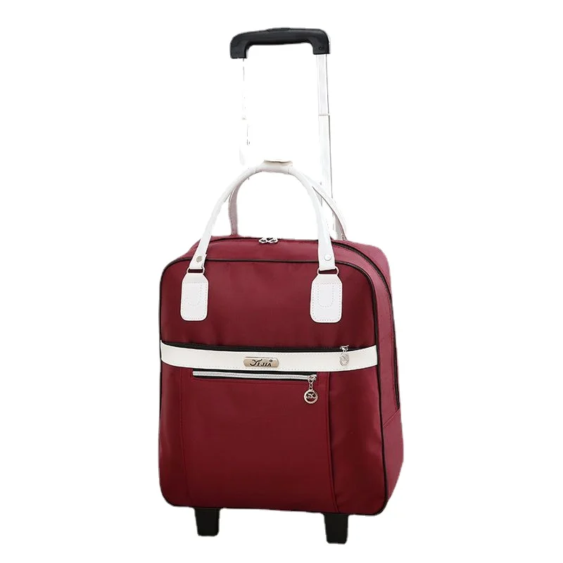 

Large Capacity Travel Bag Fashionable Trolley Bag Silent Spinner Wheel Waterproof Oxford Cloth Can Be Boarded