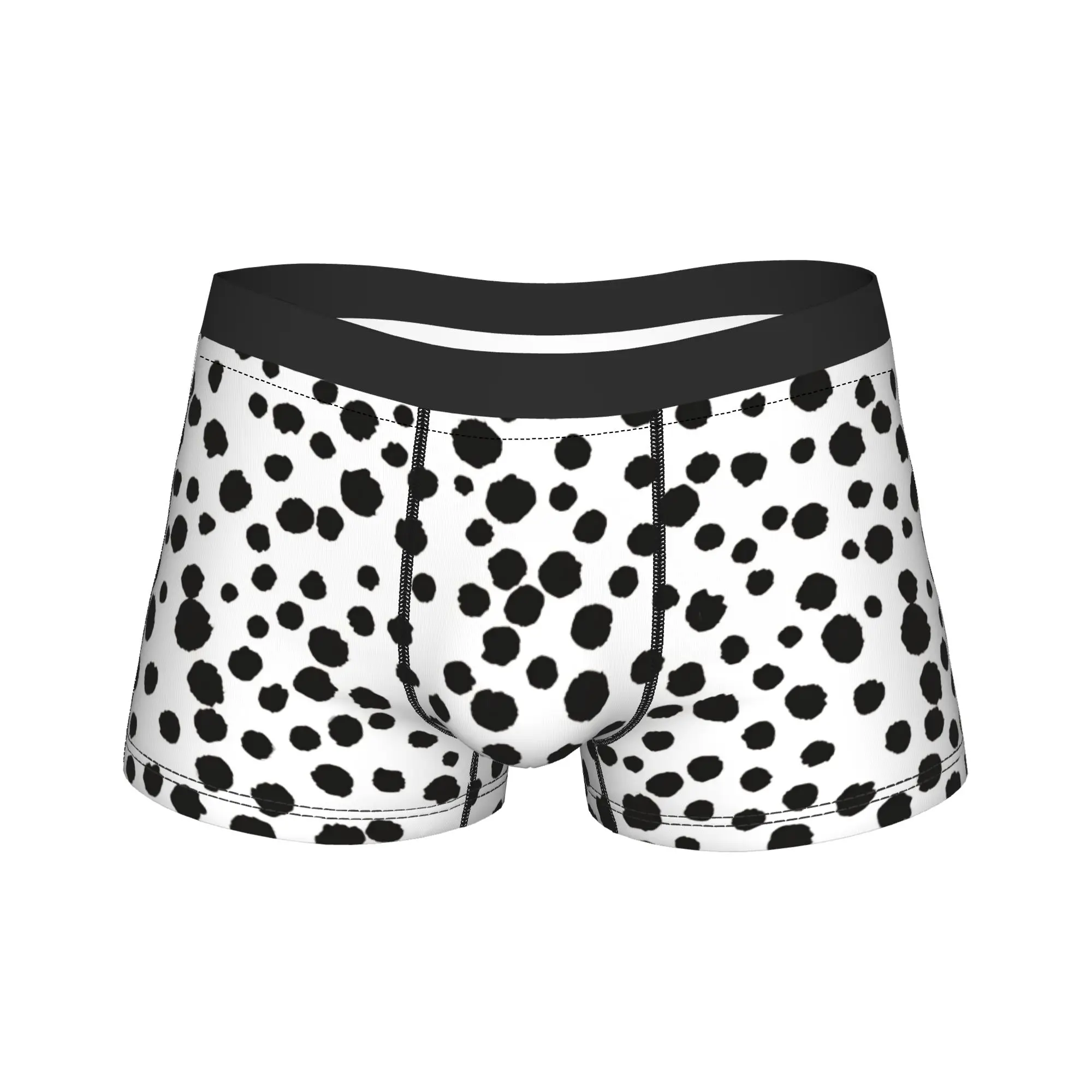 Dalmatian Spots Pattern Underwear  Custom Trunk Trenky Males Underpants Soft Trend Shorts Briefs Gift Idea