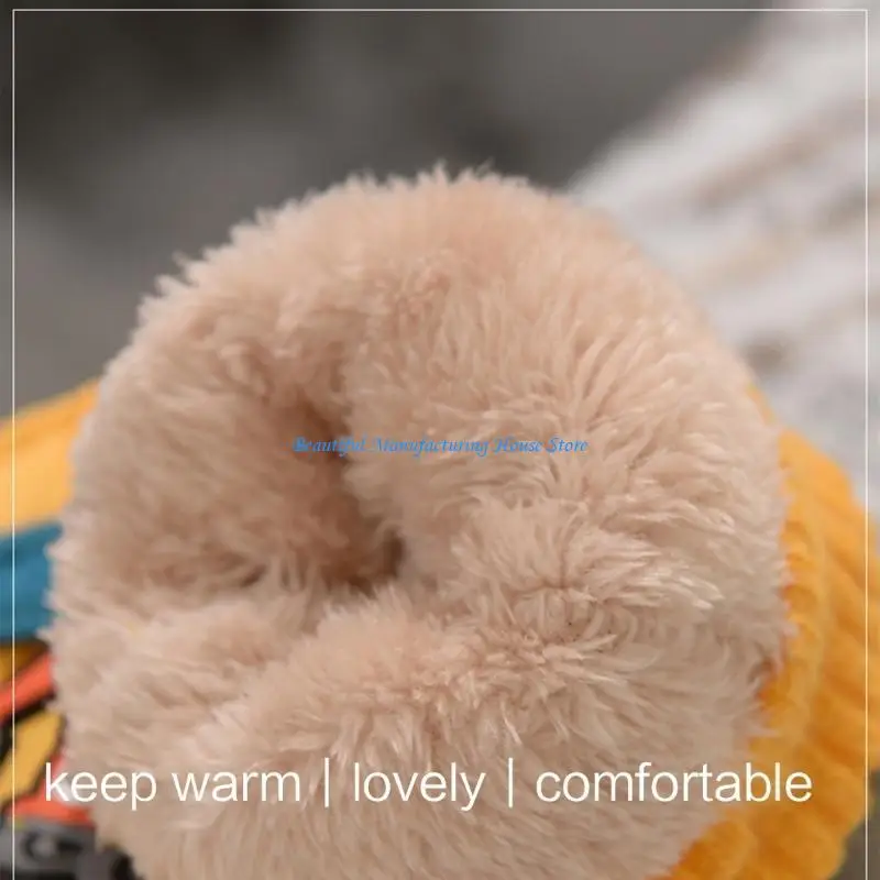 

E56A 3-5Y Kids Ski Gloves Winter Cycling Gloves Waterproof Hand Warmer Gloves Fleece Lining Snowboarding Mittens Gloves