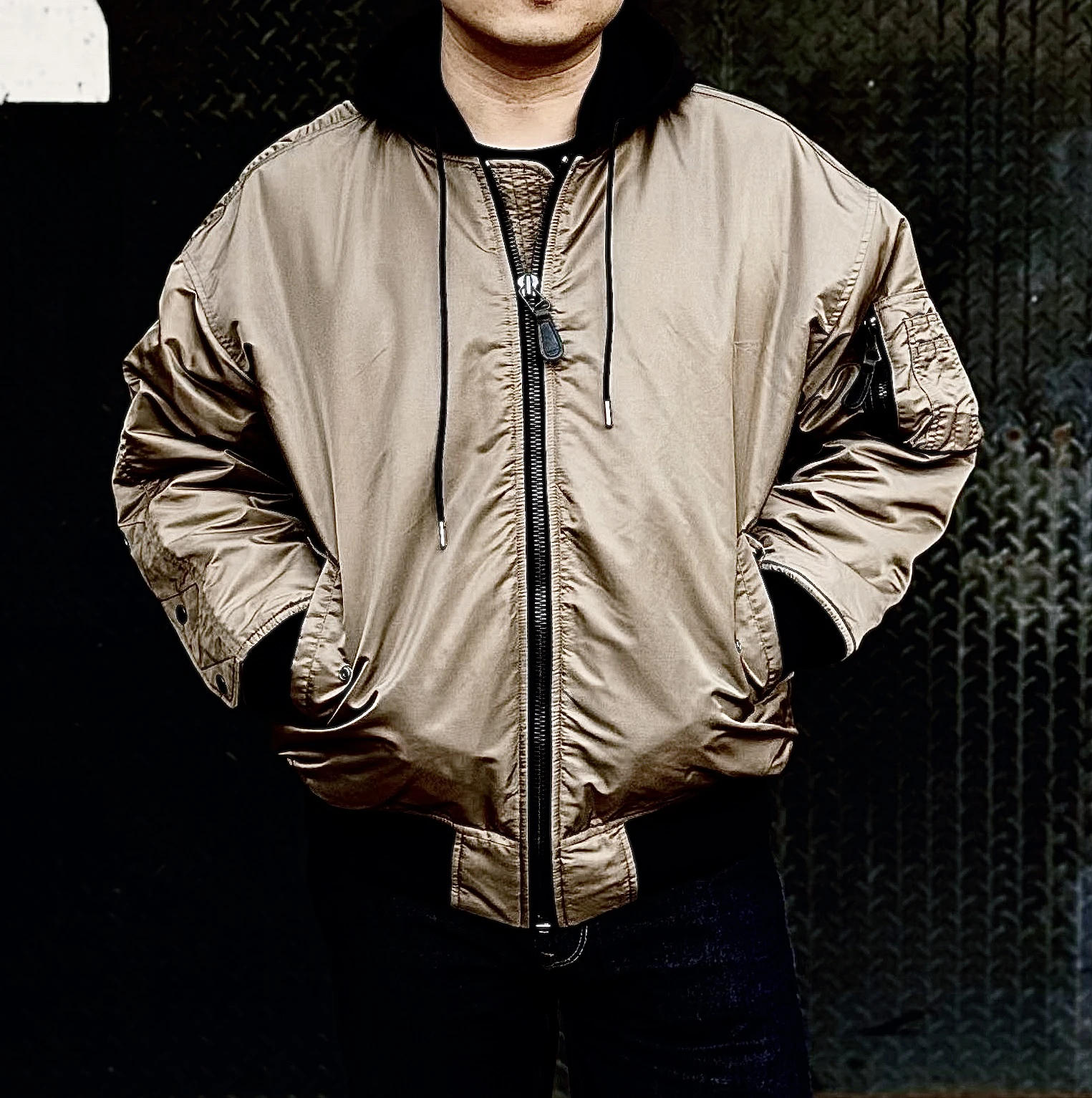 

Куртка-бомбер с капюшоном в американском ретро-стиле, свободного кроя, из хлопка, для активного отдыха, модная, весенне-осенняя одежда