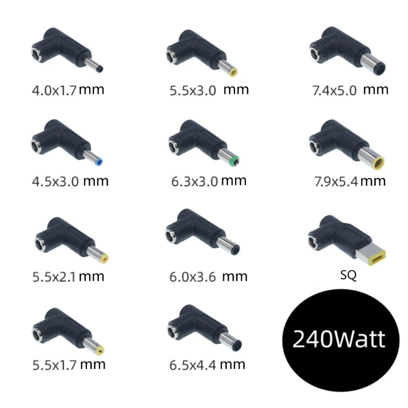 Adaptador conector alimentación ángulo 90 °, 5,5x2,5mm, convertidor a macho, 1 unidad, envío directo