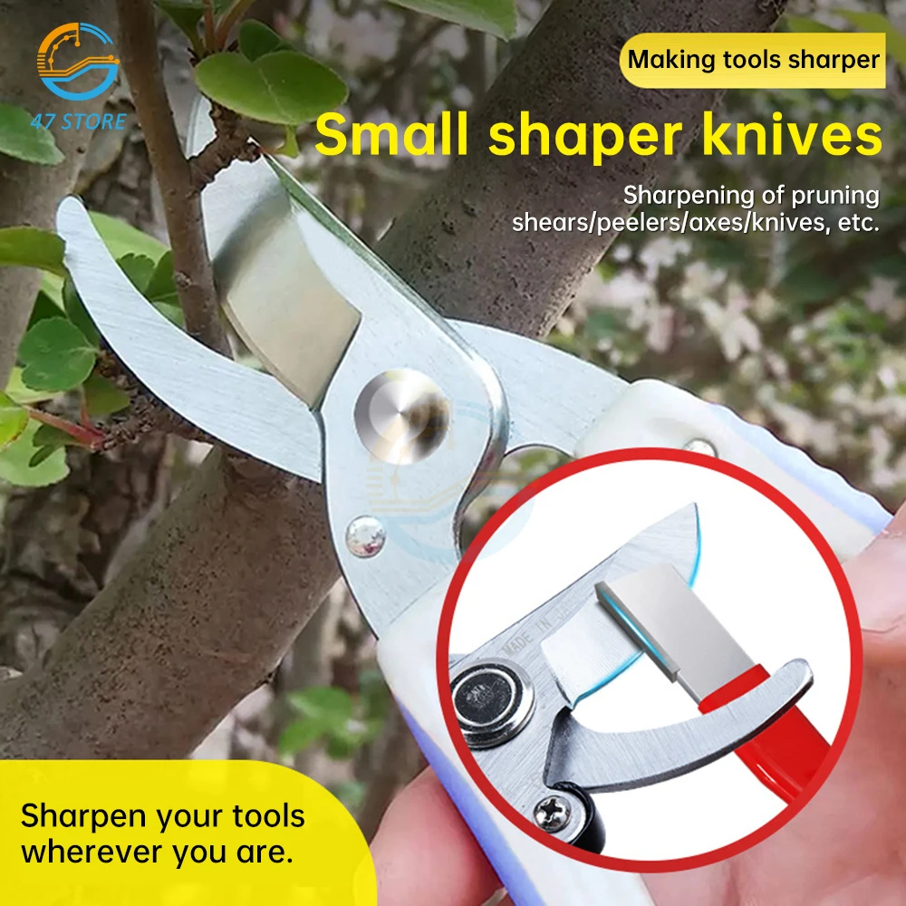 Portable Metal Cutting Tool Knife Sharpener Scissors Quick Grinding Scraper  Scissor Pruner  For All Blades Garden Scissors image 4