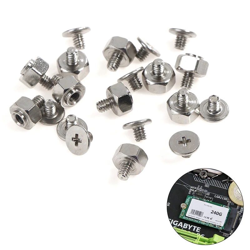 

10Set Mounting Kit Stand Off Screw For ASUS ITX Motherboard M.2 Low Short Screw