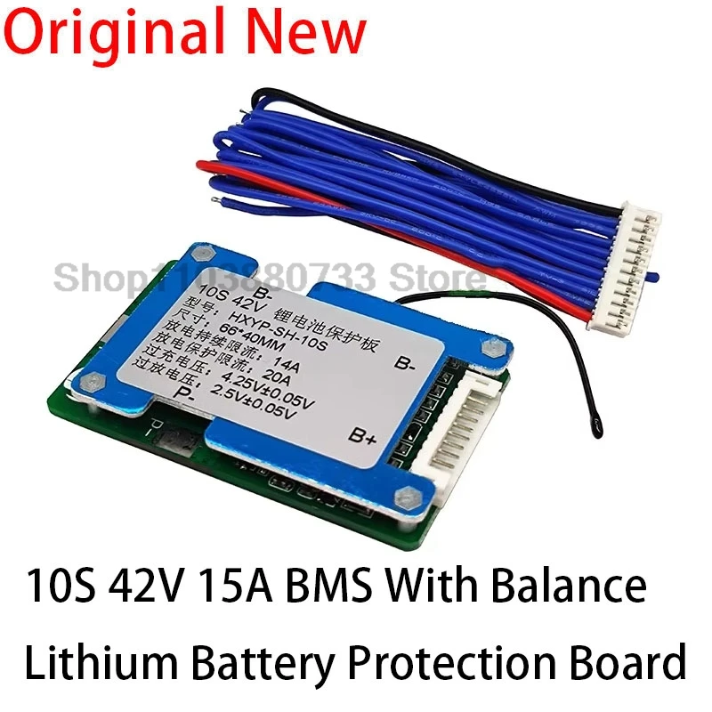 10S 42V 15A BMS Polymer Cell 18650 Lithium Battery Protection Board With Balance Built-in Temperature Control