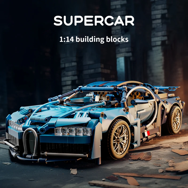 1:14 Building Block Super Car  Toy In Color Boxes Age 14+ Cool Technology Design Christmas Birthday Gift for Adults and Kids