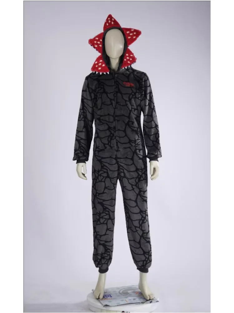 Demogorgon Plant Cosplay Costume Fluffy Jumpsuit Soft Warm Family Matching Cartoon Pajama Sets Christmas Cosplay Party Bathrobe - Image 6