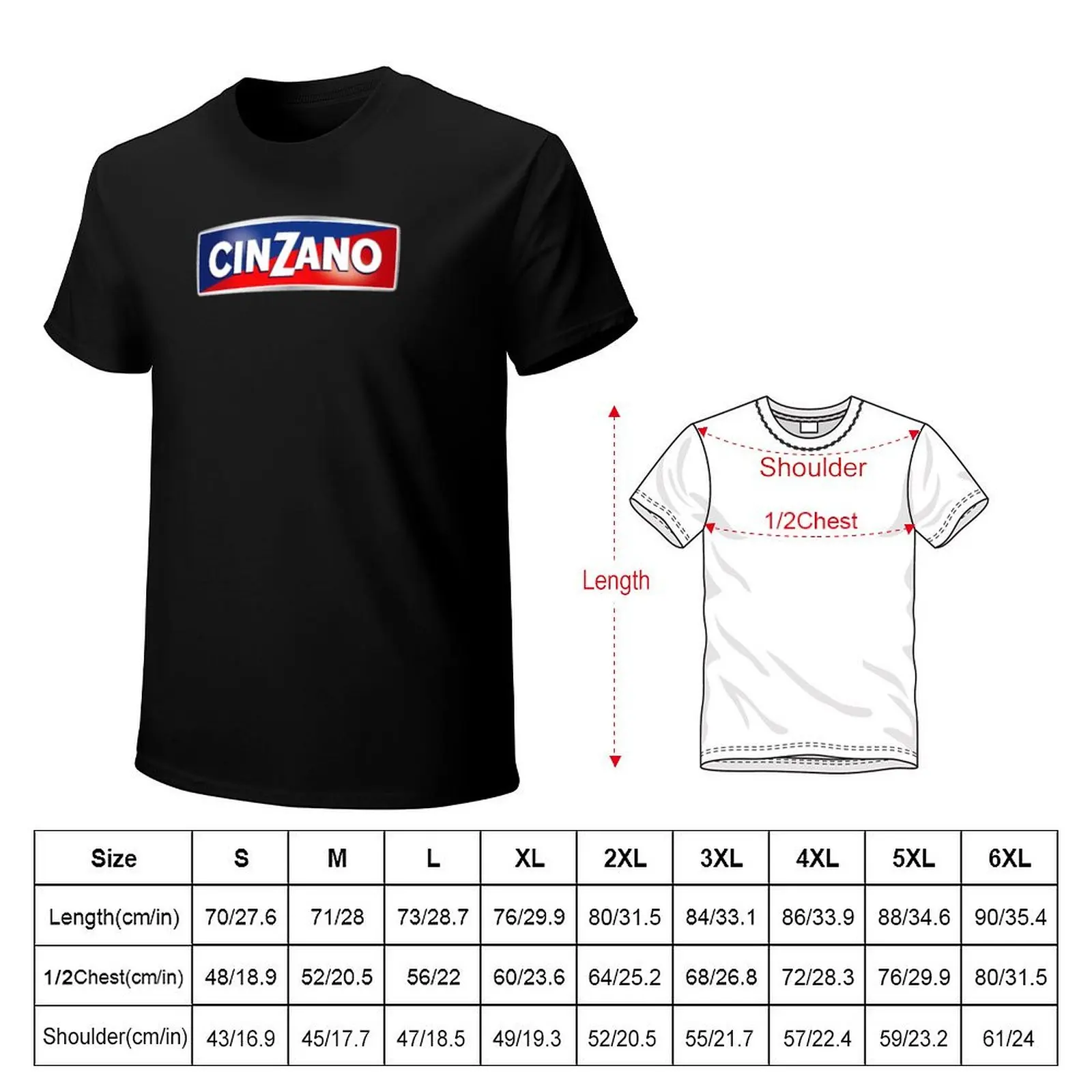 Cinzano Logo Monogram T-Shirt Functional Casual Short Sleeve Tee