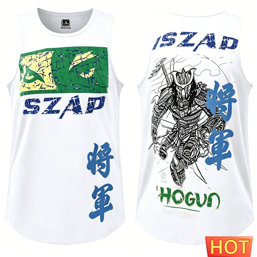 Muay Thai Sports Samurai tank top Summer Men Muay Thai vest Tank Top Men's sleeveless T-shirt Quick-dry men's t-shirts tank tops