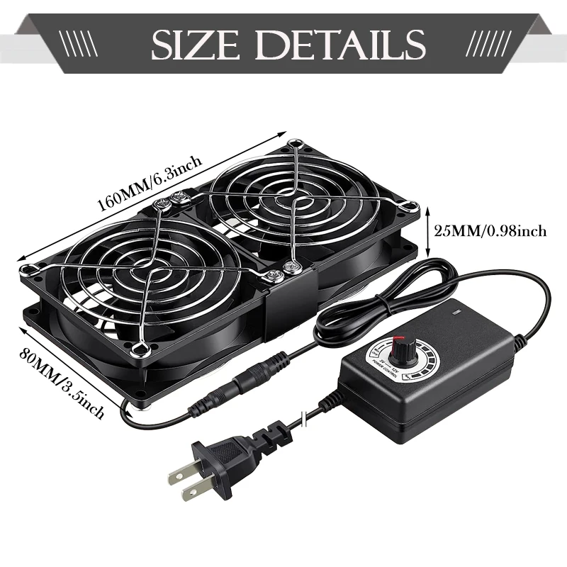 Gdslime DC 12V 80x25mm custodia per PC ventola di raffreddamento per CPU 80mm macchina Chassis Workstation Cooler W 220V adattatore 8025 ventola per Server violento