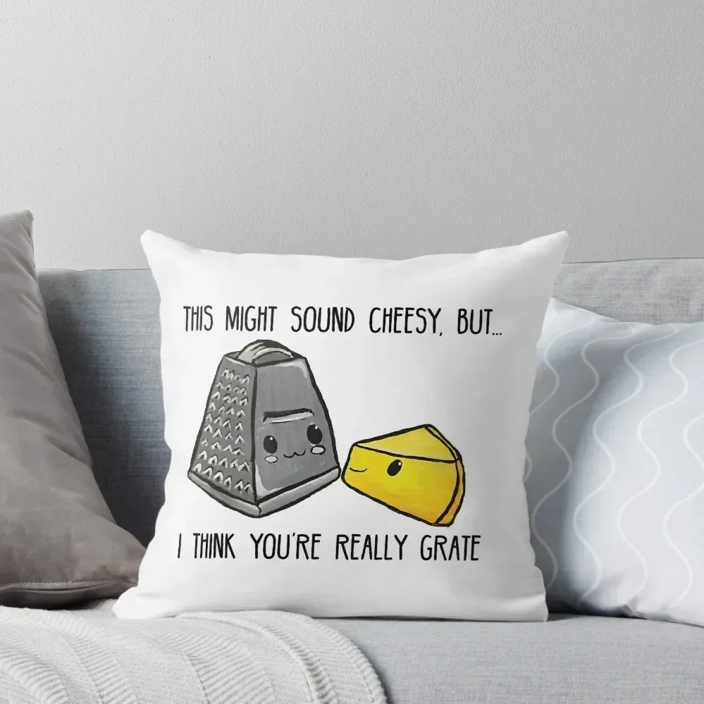 This might sound cheesy - Food Pun Throw Pillow Sitting Cushion Cushions Cover christmas pillowcases pillow