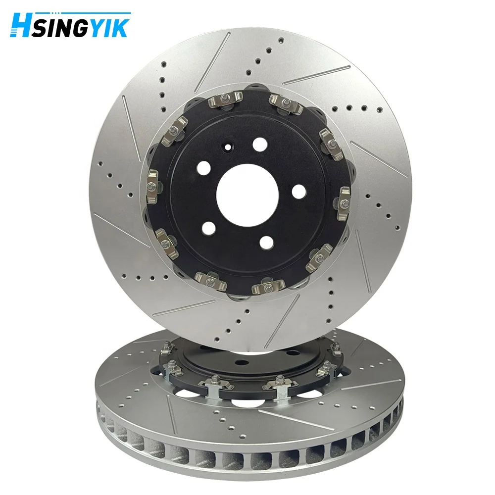 2 Piece Rotors Floating Break Disk Brake Disc For Audi S3 S7 Rs4