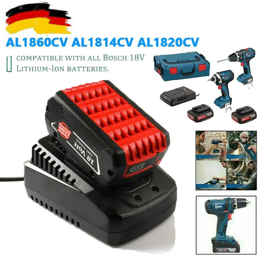 BAT610G + AL1820CV dla Bosch professional 18V 6.0AH Li-ion bateria zastępcza z LED i dla Bosch szybka ładowarka 14.4V-18V