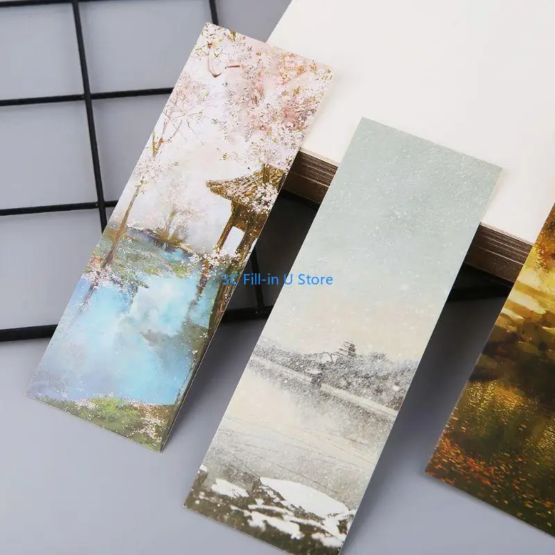 創造的な中国スタイルの紙のブックマークのためのG8TA30PCSペインティングカードレトロ美しい