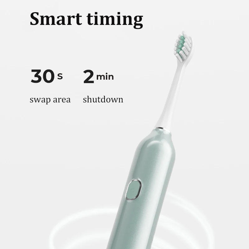 فرشاة أسنان كهربائية بالموجات الصوتية الكبار طالب عنبر زوجين التخلي عن بطارية الإرتفاع المغناطيسي الحياة 120 أيام USB الشحن