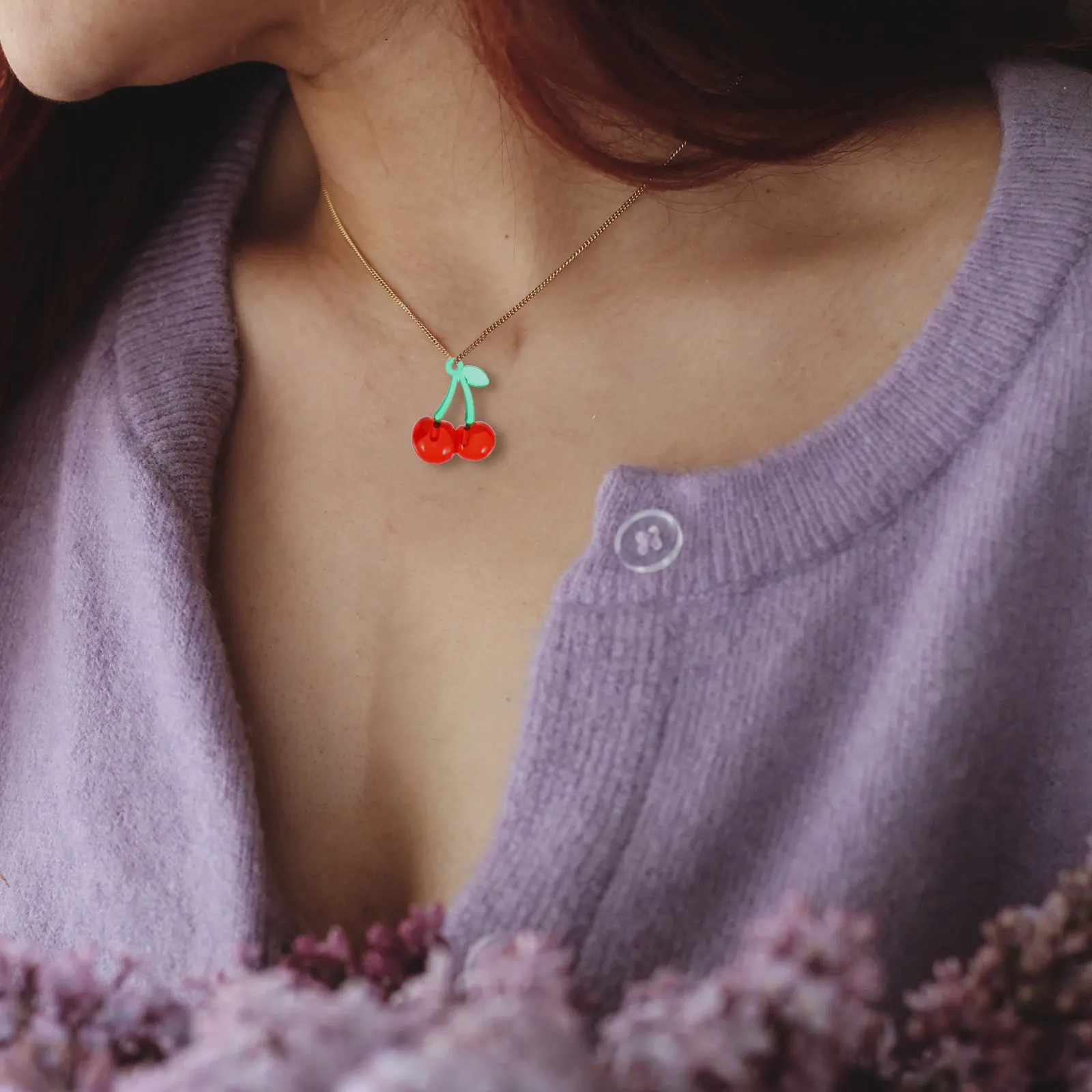 

10 шт. акриловых подвесок в форме вишни, безопасные и прочные, для изготовления ювелирных изделий своими руками: ожерелий, серег, браслетов, маленьких поделок, подвески-вишенки