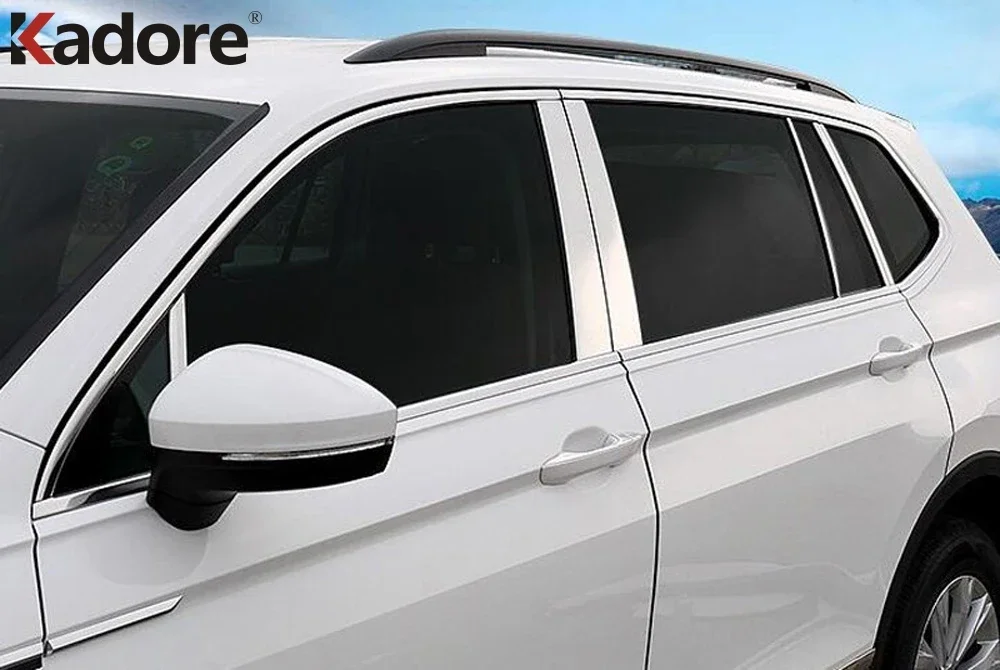 For Volkswagen Tiguan 2017 2018 2019 2020 2021 Door Window Molding Frame Cover Trim Car Exterior Accessories Stainless Steel